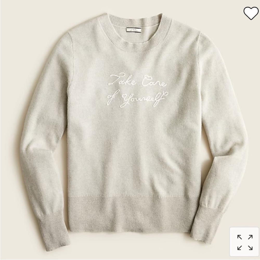 J. Crew Light Gray Crew Neck Sweater